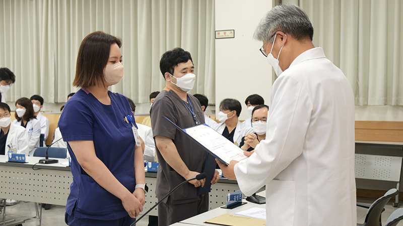 근접오류보고 우수자 포상 시상식 사진